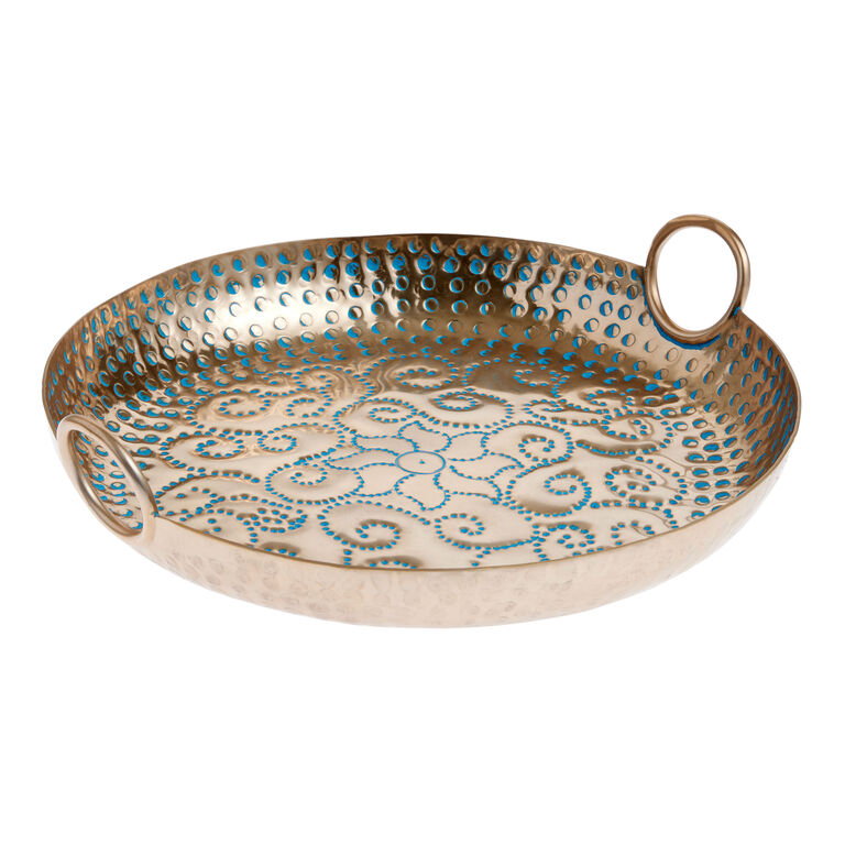 Park Hill Collection Antique Brass Serving Tray, Gold (Tip)