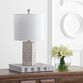 Nanette Ivory And Beige Lace Floral Table Lamp image number 2