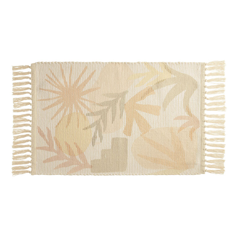 Indio Multicolor Abstract Desert Flatwoven Bath Mat image number 1