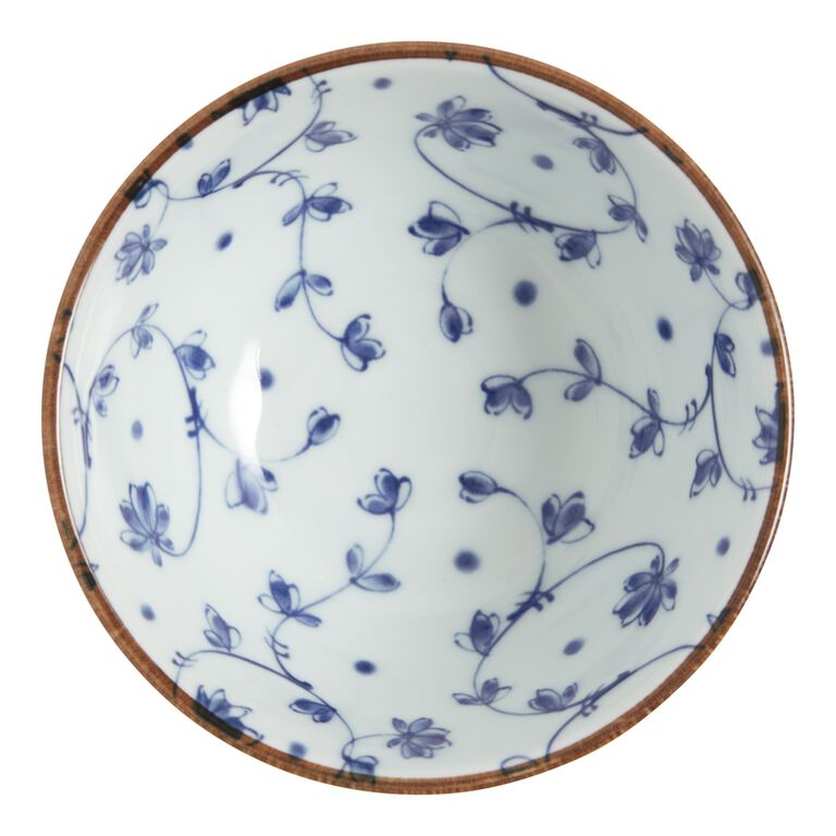 Nicole Home Collection Everyday Paper Bowl Blue Floral 20 oz