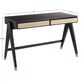 Matteo Charcoal Wood and Rattan Cane Desk with Drawers image number 6