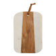 White Marble And Acacia Wood Serving Board image number 0
