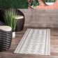 Ivory And Gray Diamond Salma Indoor Outdoor Rug image number 4