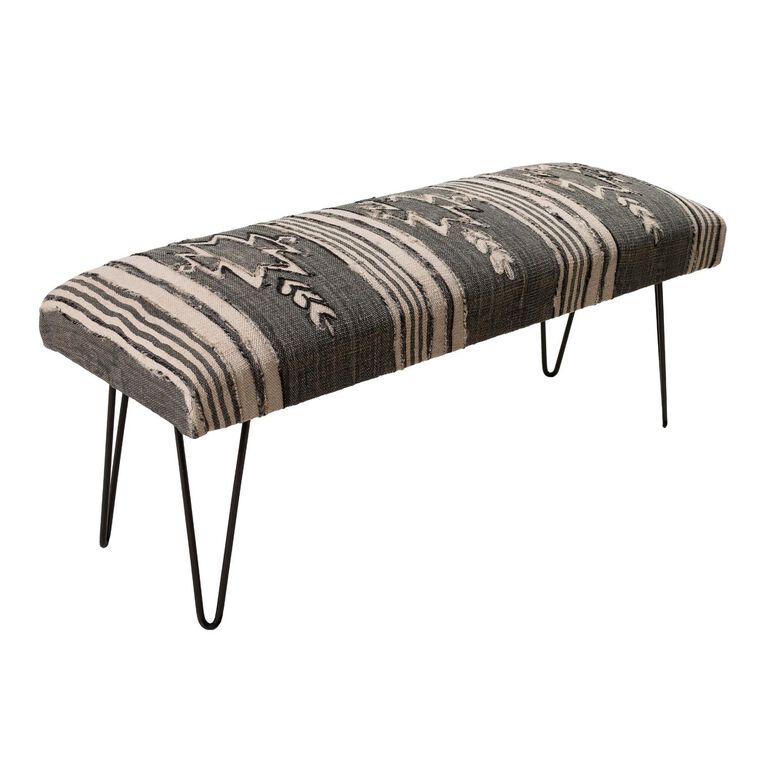 Hart Upholstered Bench With Hairpin Legs image number 1