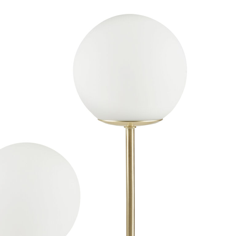 Lisboa Gold Metal and Frosted Glass Globe 2 Light Table Lamp image number 4