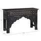 CRAFT Black Carved Wood Console Table image number 3