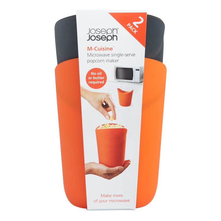 Joseph Joseph M-Cuisine Black/Orange 8 oz. Air Microwave Popcorn