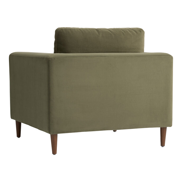 Camile Sage Green Velvet Upholstered Chair image number 4
