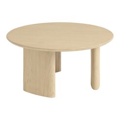 Zeke Oval Brushed Wood Coffee Table