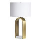 Napier White Marble And Brushed Brass Arch Table Lamp image number 0