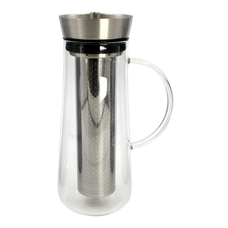 Glass and Stainless Steel Cold Brew Coffee Infuser Carafe by World Market
