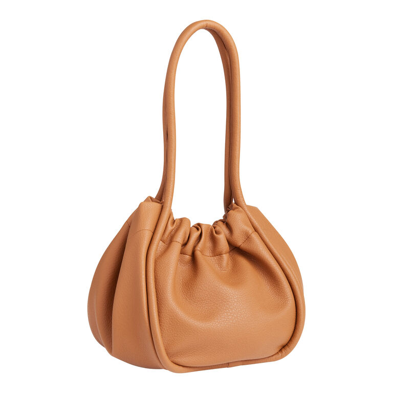 New Arrival Good Quality Camel Color Vegan Leather Ladies Bags