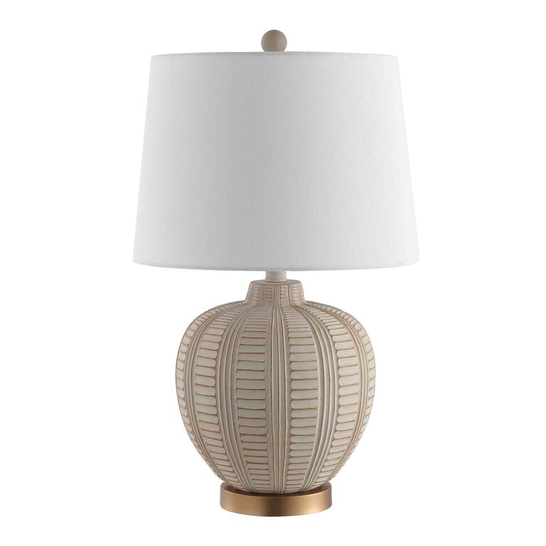 Marrla Cream and Rose Gold Table Lamp image number 1