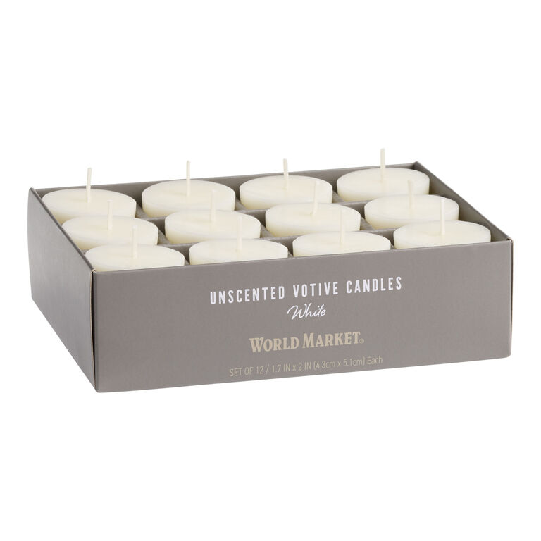 Traditional Unscented Votive Candles 12 Pack image number 2