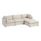 Weston Sand Pillow Top 4 Piece L Modular Sectional Sofa image number 1