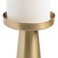 Brushed Gold Metal Contemporary Pillar Candle Holder image number 1