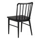 Emeline Black Wood Farmhouse Dining Chair Set of 2 image number 2