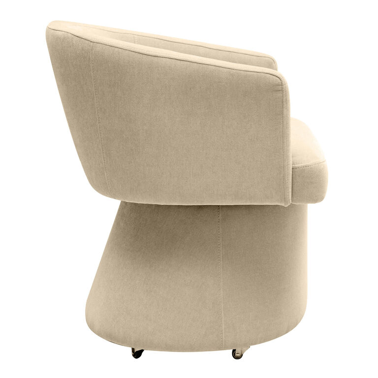 Bethwin Upcycled Velvet Upholstered Office Chair image number 3