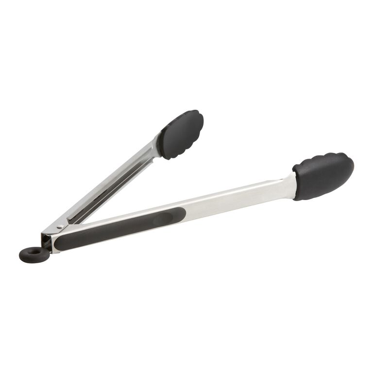 Stainless Steel Kitchen Tongs Black - Room Essentials™