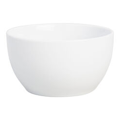 White Plastic Bowl for Soup Reusable Washable Dinnerware Microwave