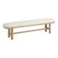 Marin Rounded Wood Pillar Leg Upholstered Dining Bench image number 0