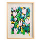 Pink And Teal Tulip Hand Painted Shadow Box Wall Art image number 0