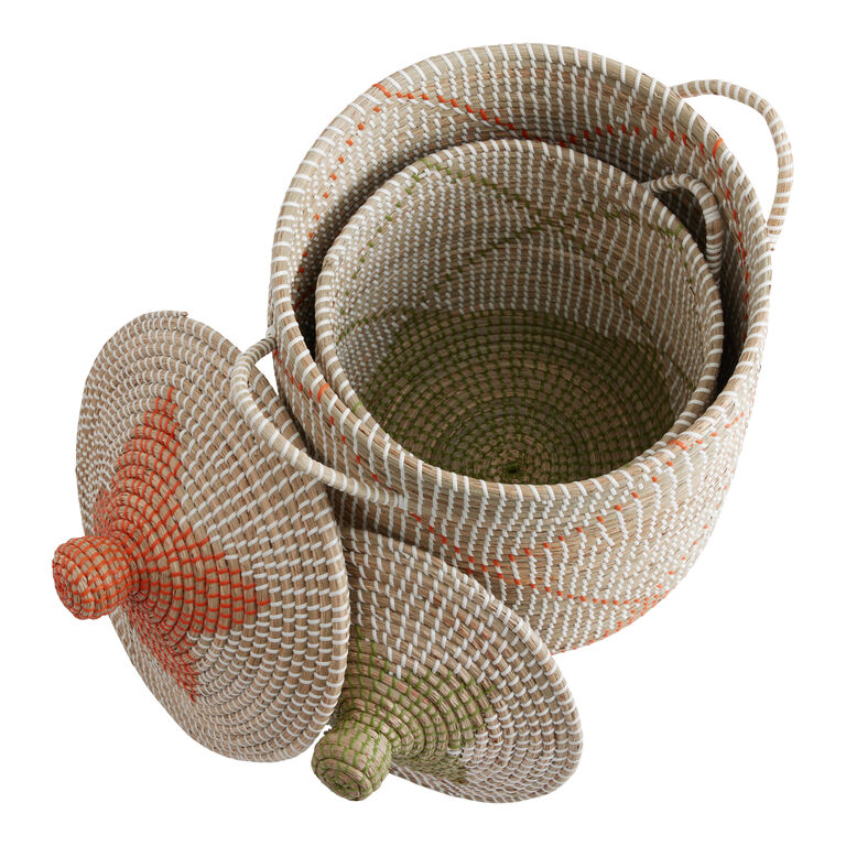 Isla Seagrass Basket With Lid
