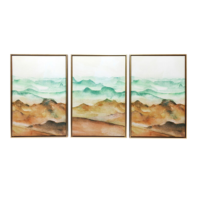 Desert Dunes Triptych Framed Canvas Wall Art 3 Piece image number 1