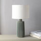 Anta Olive Green Ceramic Fluted Table Lamp image number 1