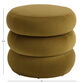 Farrow Round Velvet Tiered Upholstered Storage Ottoman image number 3