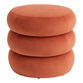 Farrow Round Velvet Tiered Upholstered Storage Ottoman image number 0