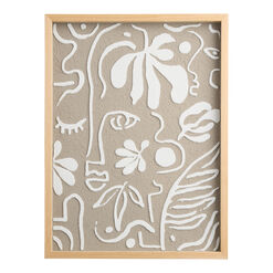 Abstract Taupe Textured Sandstone Framed Paper Wall Art