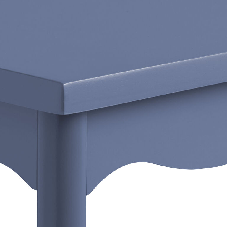Emilia Moonlight Blue Wood Scalloped End Table image number 4