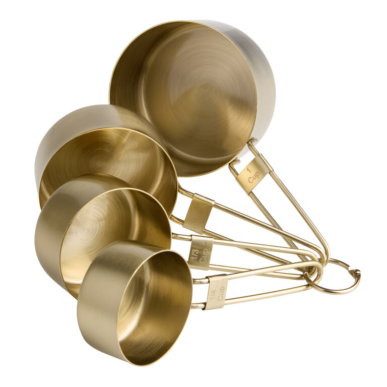 Gold Stainless Steel Nesting Measuring Cups image number 3