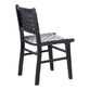 Curtin Black Leather Strap Wood Dining Chair 2 Piece Set image number 1