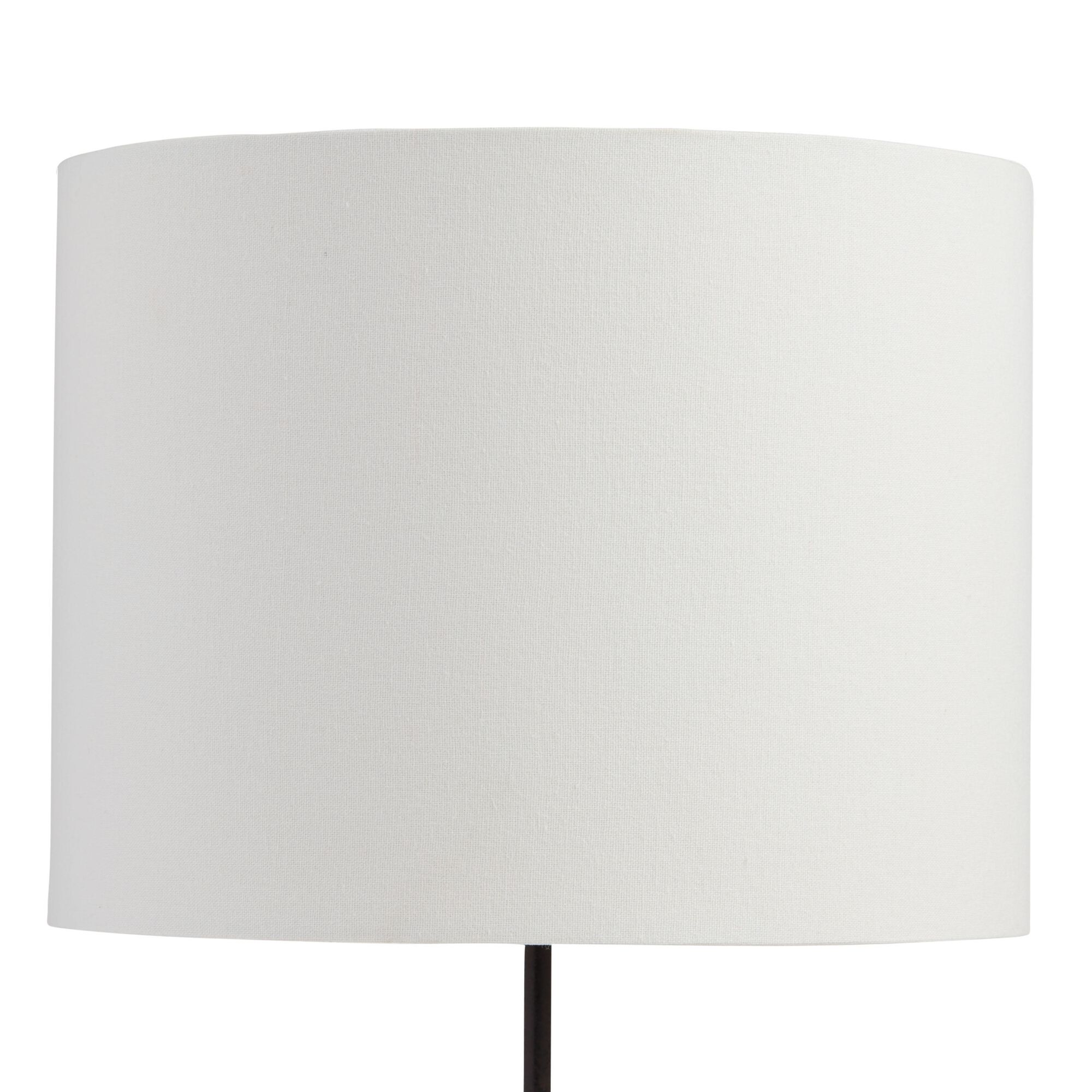 White Linen Drum Table Lamp Shade with Gold Lining - World Market