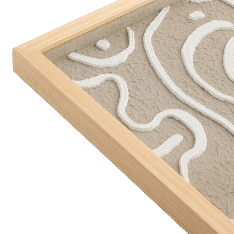 Abstract Taupe Textured Sandstone Framed Paper Wall Art image number 2