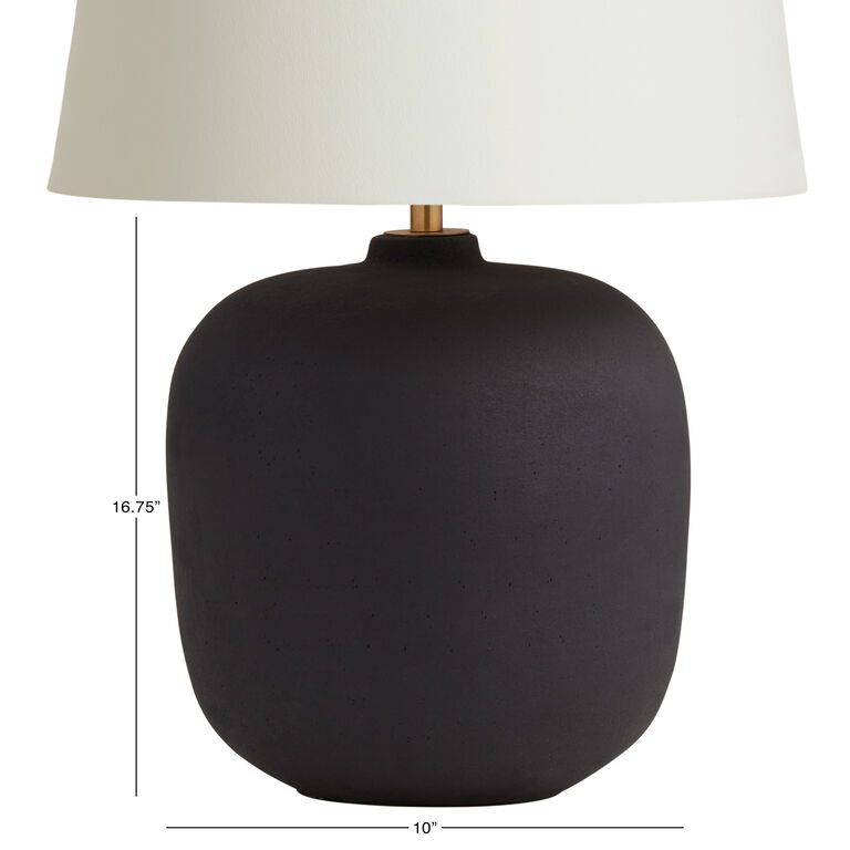 Black Ceramic Table Lamp Base image number 5