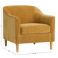 Sacha Golden Yellow Chenille Slope Arm Upholstered Chair image number 5