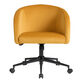 Analise Golden Yellow Velvet Upholstered Office Chair image number 1