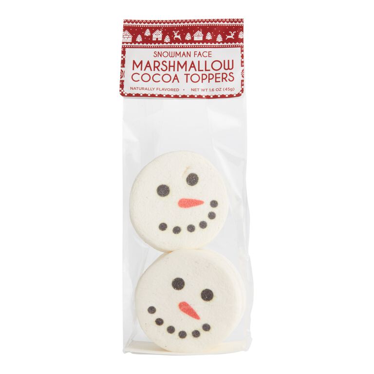Marshmallow Edible Hot Cocoa Snowman Drink Toppers, 2.5 oz., 12-Count