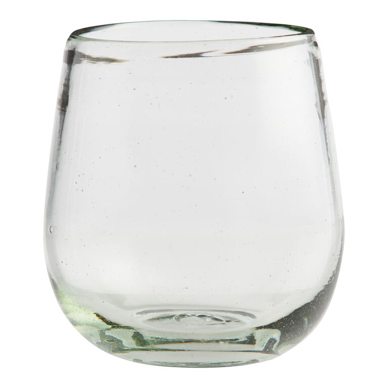 Set of Six Recycled Glass Wine Glasses - Woodwaves