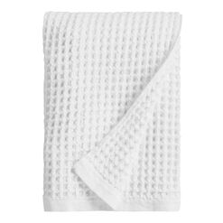 Asteria Yellow And White Check Terry Bath Towel