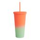 Pink And Green Watermelon Double Wall Cup With Straw image number 0