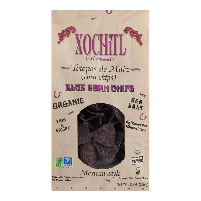 Xochitl Organic Totopos De Maiz Blue Corn Tortilla Chips image number 1