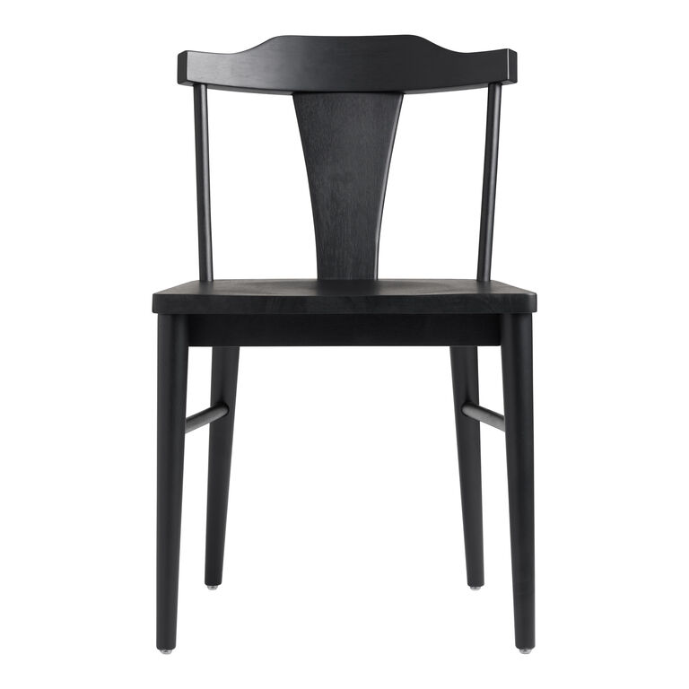 Tobi Black Wood Cutout Splat Back Dining Chair Set of 2 image number 3