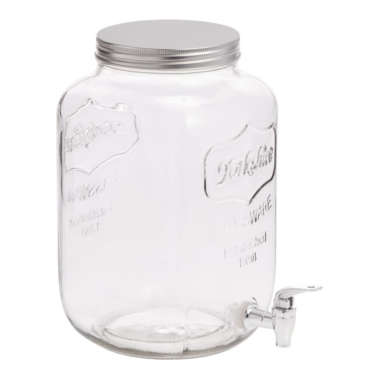 Yorkshire Glass Juice Dispenser 1.5 Liters Each, Triple Jar
