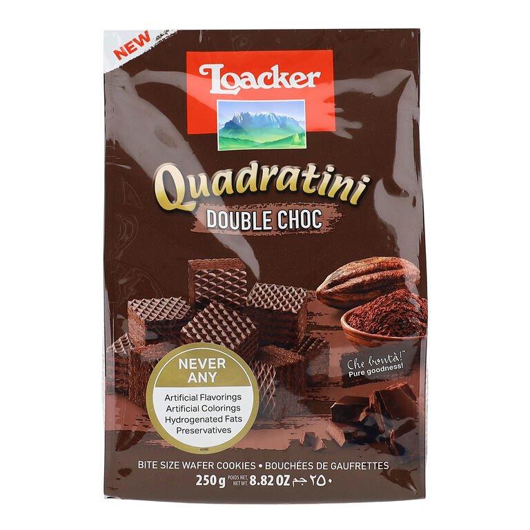 Loacker Quadratini Double Chocolate Wafers image number 1