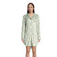 Green and White Watercolor Foliage Fleece Pajama Collection image number 1