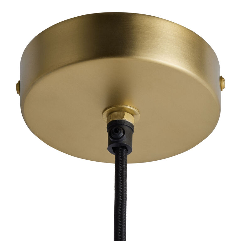 Zuri Hammered Brass Dome Pendant Lamp - World Market